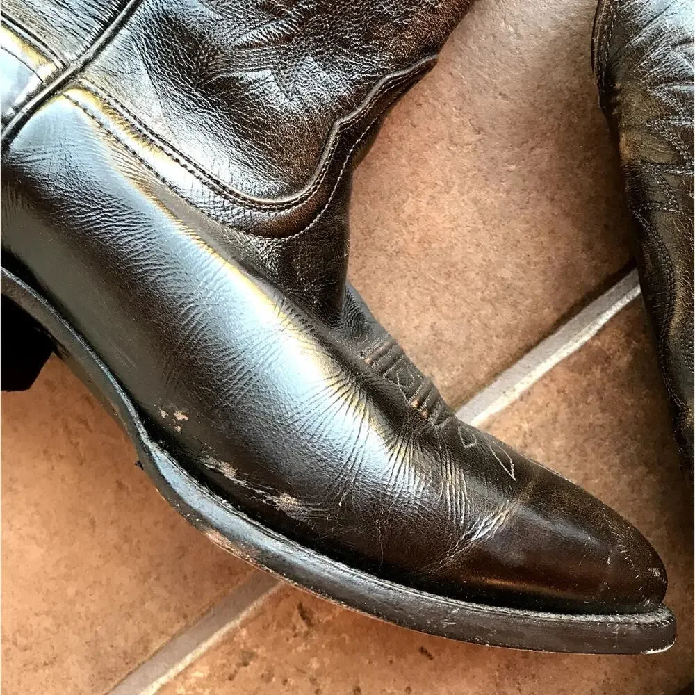 Nacona Mens Dark Walnut Imperial Calf Western Boots size 10 D